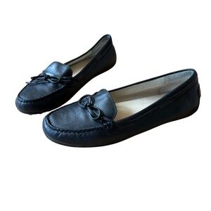 MICHAEL MICHAEL KORS MOCCASINS 7.5 BLACK LEATHER RUBBER SOLE DRIVING LOAFER